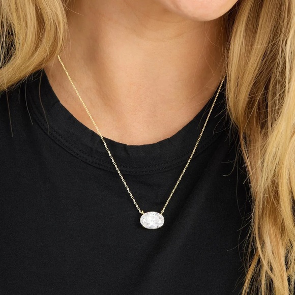 Melinda Maria “Hello Gorgeous!” Gold and diamondette necklace - Picture 2 of 5